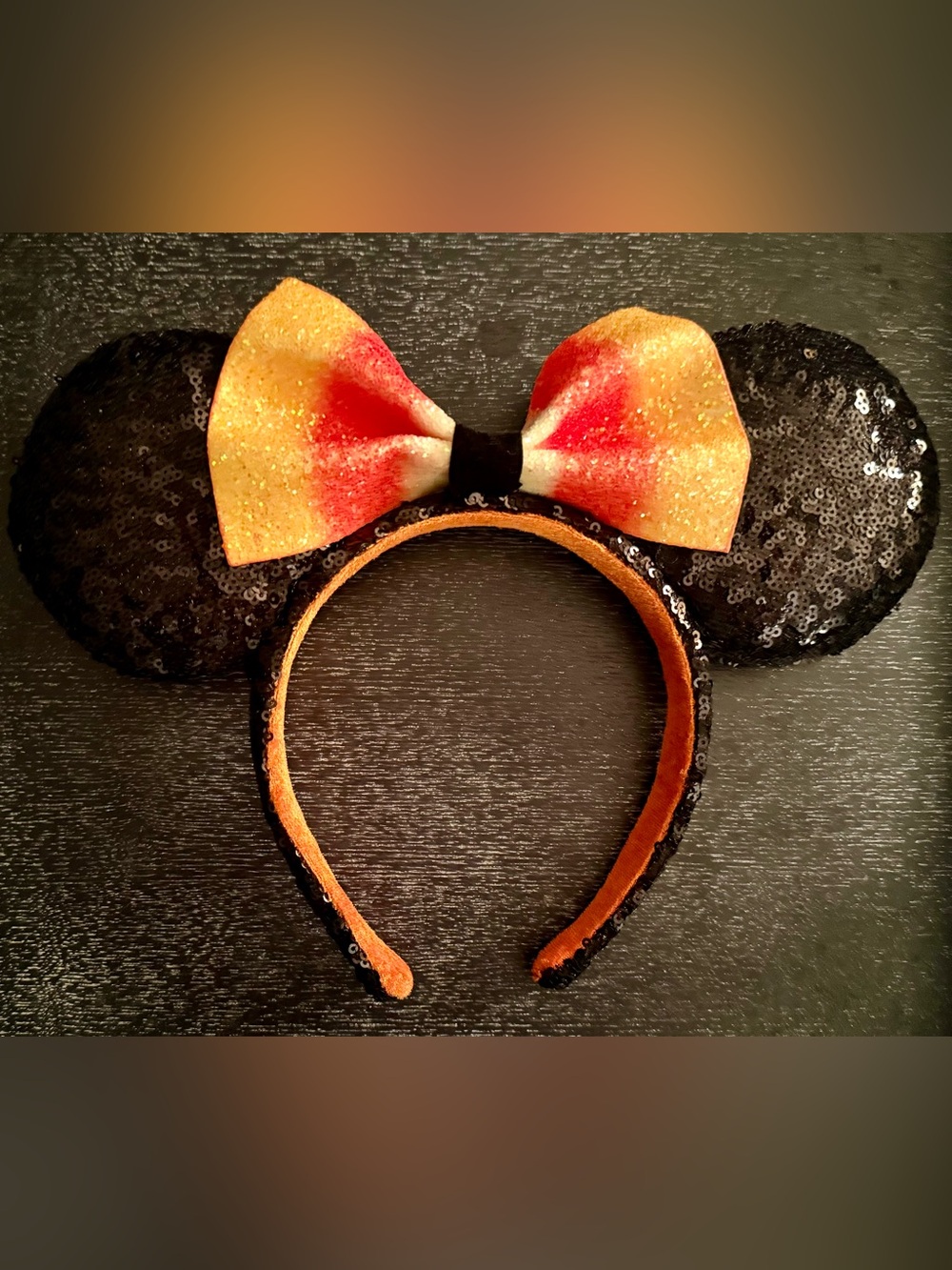 Disney Black Sequin Candy Corn Ears